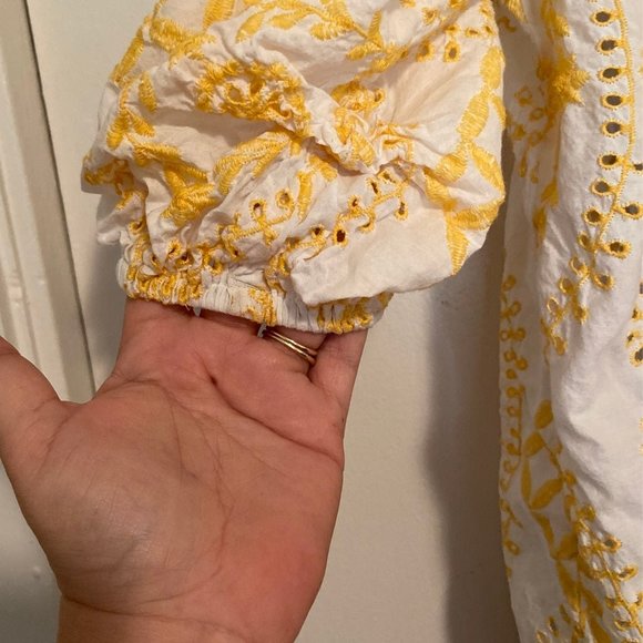 California Moon Rise Tie Front Crochet Blouse - Picture 5 of 9